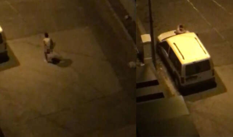 Film gibi... Soyunan adama meydan dayağı!