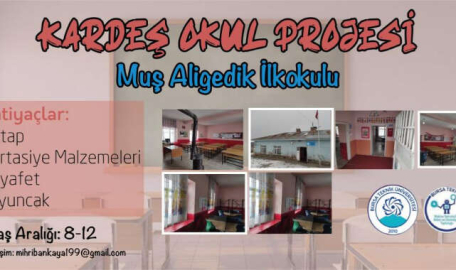 Üniversiteli gençlerden ilkokul öğrencilerine hediye  