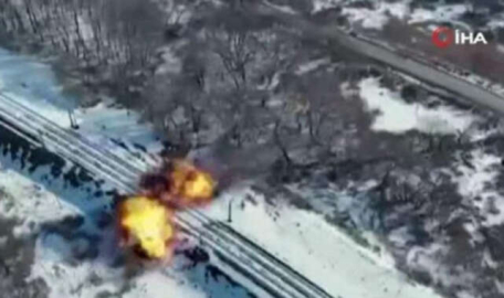 Rus ordusunun kullandığı köprü havaya uçuruldu