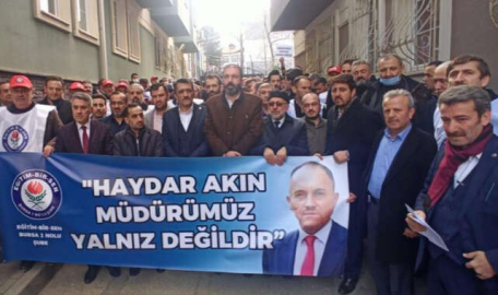 Bursa'da açığa alınan o müdüre destek 