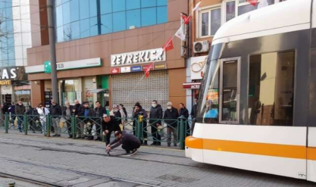 Eskişehir'de tramvayı durduran olay