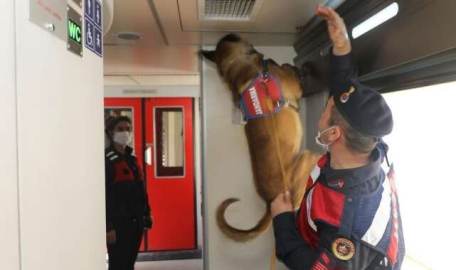 Bursa'da jandarmadan trende denetim   