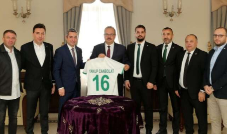 Bursaspor yönetiminden Vali Canbolat’a ziyaret