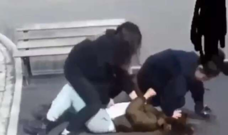 Bursa'da genç kıza tekme ve yumruklarla saldırdılar  