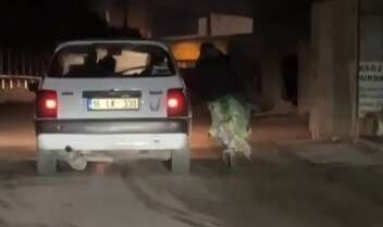 Bursa'da tehlikeli yolculuk kameralara böyle yansıdı 