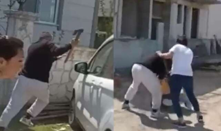 Dehşet anları! Komşusuna baltayla işte böyle saldırdı