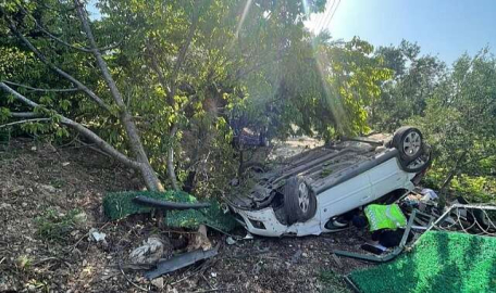 Bursa'da kontrolünü kaybedince şarampole uçtu