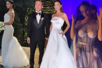 Demet Özdemir'in gelinliği "halı kaydırmaz"a benzetildi