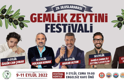 29. Uluslararası Gemlik Zeytini Festivali başlıyor
