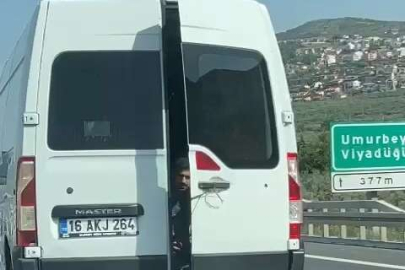 Bursa'da otobanda tehlikeli yolculuk