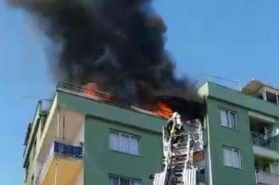 Bursa'da apartman dairesinde yangın