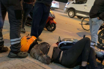 Bursa'da motosikletli genç ölümden döndü
