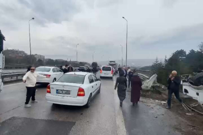 TEM Otoyolu Kocaeli geçişinde zincirleme kaza