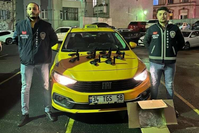 Taksiden cephanelik çıktı