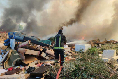 Bursa'da ralli pistinde yangın! Geniş alana yayıldı