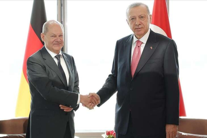 Cumhurbaşkanı Erdoğan, Almanya Başbakanı Scholz ile görüştü