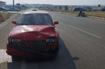 Otomobil ile motosiklet çarpıştı: 1 yaralı