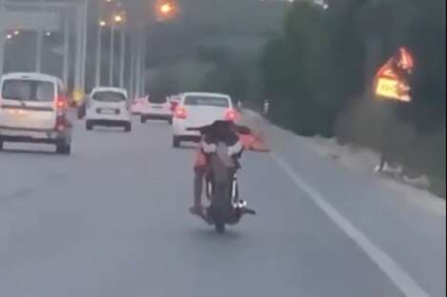 Bursa'da trafiği işte böyle tehlikeye attı