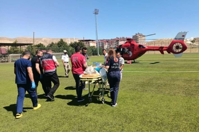 Astım hastasının yardımına hava ambulansı yetişti