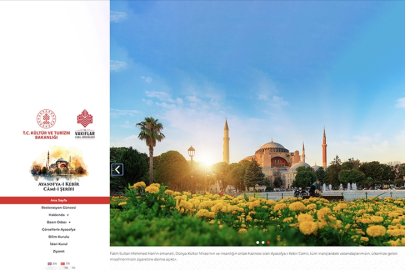 Ayasofya-i Kebir Camii'nin internet sayfası erişime açıldı