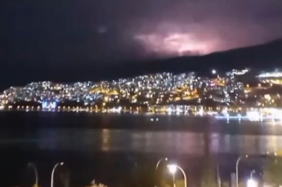 İstanbul’u aydınlatan şimşekler Bursa’dan bile görüldü