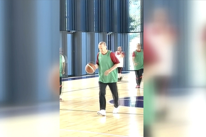 Cumhurbaşkanı Erdoğan, basketbol oynadı