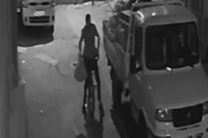 Bursa'da bisikletli hırsız, kameralara yakalandı