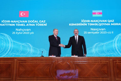 Iğdır-Nahçıvan Doğalgaz Boru Hattı temeli atıldı