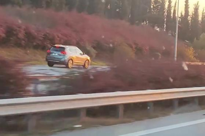 Bursa'da pes dedirten olay! Otoyolda ters şeritten son sürat ilerledi