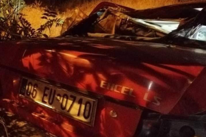 Kontrolden çıkan araç boş araziye uçtu: 1 ölü, 2 yaralı