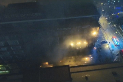 Bursa'da lüks iş hanında yangın böyle başladı