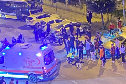 Otomobille çarpışan motosikletli yaralandı