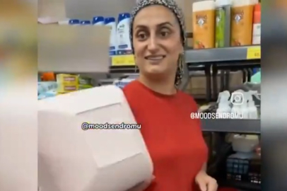 Çiftin market kavgası, sosyal medyada gündem oldu