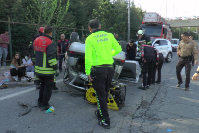 Kontrolden çıkan otomobil takla attı: 2'si ağır 4 yaralı