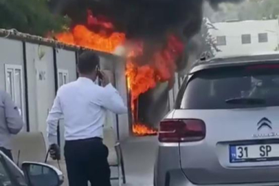 Konteyner poliklinikler alevlere teslim oldu