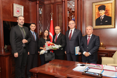 Vali Demirtaş, TÜİK Bölge Müdürü Zeki Bostancıyı ağırladı