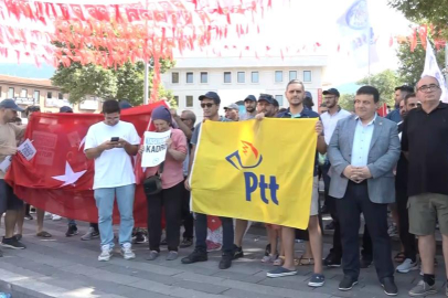 Bursa'da PTT işçileri eylem yaptı