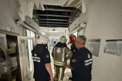 Hastanenin yeni doğan ünitesinde tavan çöktü