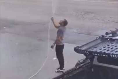 Bursa'da sıcaklara karşı hortumlu çözüm