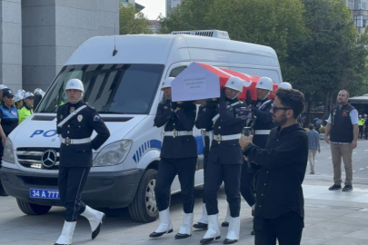 Şehit Polis Memuru Mustafa Peksoy için il emniyette cenaze töreni
