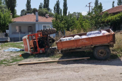 Kalp krizi geçiren traktör sürücüsü hayatını kaybetti