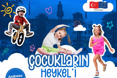 Bursalı çocuklar Heykel'de buluşuyor