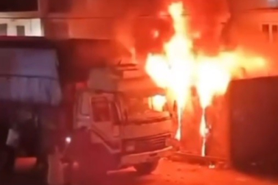 Bursa'da konteyner alev topuna döndü