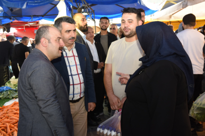 Başkan Yılmaz pazarcı esnafı ile buluştu