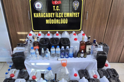 Karacabey'de sahte ve kaçak alkol operasyonu