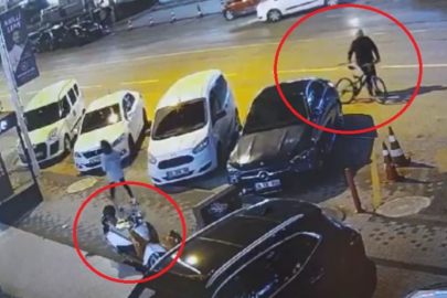 Bursa'da çaldığı bisikletle gelip motosiklet çaldı