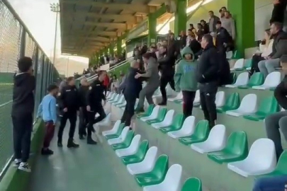 Bursa'da tribün boks ringine döndü