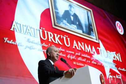 Cumhurbaşkanı Erdoğan, Atatürk'ü anma töreninde konuştu