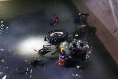 Traktörü ile havuza düşen şahıs hayatını kaybetti