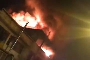 Bursa'da korkutan yangın...